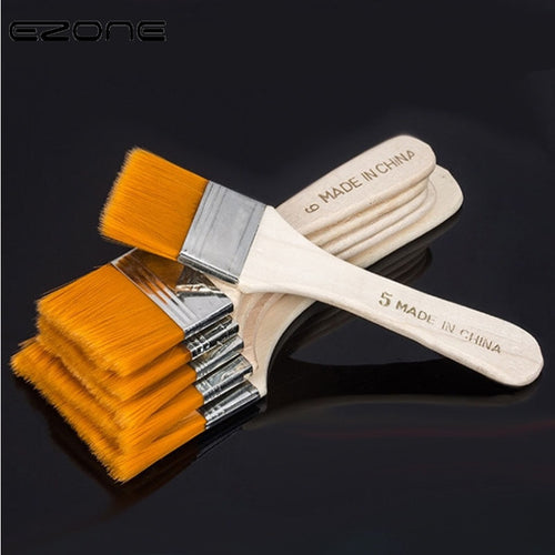 EZONE Nylon Hair Painting Brush Oil Watercolor Water Powder Propylene Acrylic Differeent Size Paint Brushes School Art Supply