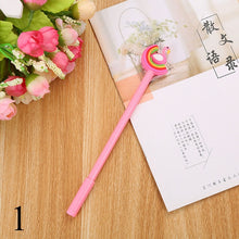 Load image into Gallery viewer, 1pc Pink Flamingo Gel Pen Beautiful Plush Swan Pens For School Writing Girl Gifts Kawaii Neutral Pens School Supplies Stationery