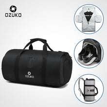 Load image into Gallery viewer, OZUKO Multifunction Large Capacity Men Travel Bag Waterproof Duffle Bag for Trip Suit Storage Hand Luggage Bags with Shoe Pouch