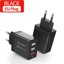 Load image into Gallery viewer, Essager 30W Quick Charge 3.0 USB Charger QC3.0 QC 4.0 Fast Charging Multi Plug Mobile Phone Charger for iPhone Samsung Xiaomi Mi