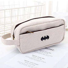 Load image into Gallery viewer, SQUMIDER Superhero Canvas Pencil Case Creative Large Capacity Side Open Zipper Pencil Bag School Stationery