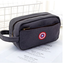 Load image into Gallery viewer, SQUMIDER Superhero Canvas Pencil Case Creative Large Capacity Side Open Zipper Pencil Bag School Stationery