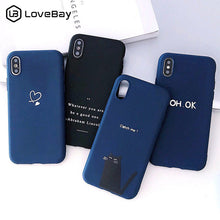 Load image into Gallery viewer, Lovebay For iPhone 7 Case Love Heart Letter For iPhone 6 6s 8 Plus 5s SE XR XS Max Phone Case Animal Soft TPU Silicon Back Cover