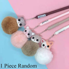 Load image into Gallery viewer, 1pc Pink Flamingo Gel Pen Beautiful Plush Swan Pens For School Writing Girl Gifts Kawaii Neutral Pens School Supplies Stationery