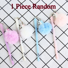 Load image into Gallery viewer, 1pc Pink Flamingo Gel Pen Beautiful Plush Swan Pens For School Writing Girl Gifts Kawaii Neutral Pens School Supplies Stationery