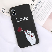 Load image into Gallery viewer, Lovebay For iPhone 7 Case Love Heart Letter For iPhone 6 6s 8 Plus 5s SE XR XS Max Phone Case Animal Soft TPU Silicon Back Cover