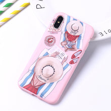 Load image into Gallery viewer, Fashion Queen Classy Paris Girl Summer Travel Mom Baby Soft Silicone Candy Case Coque For iPhone 6 5S 8 8Plus X XS Max 7 7Plus