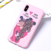 Load image into Gallery viewer, Fashion Queen Classy Paris Girl Summer Travel Mom Baby Soft Silicone Candy Case Coque For iPhone 6 5S 8 8Plus X XS Max 7 7Plus