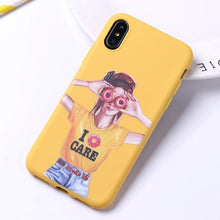 Load image into Gallery viewer, Fashion Queen Classy Paris Girl Summer Travel Mom Baby Soft Silicone Candy Case Coque For iPhone 6 5S 8 8Plus X XS Max 7 7Plus